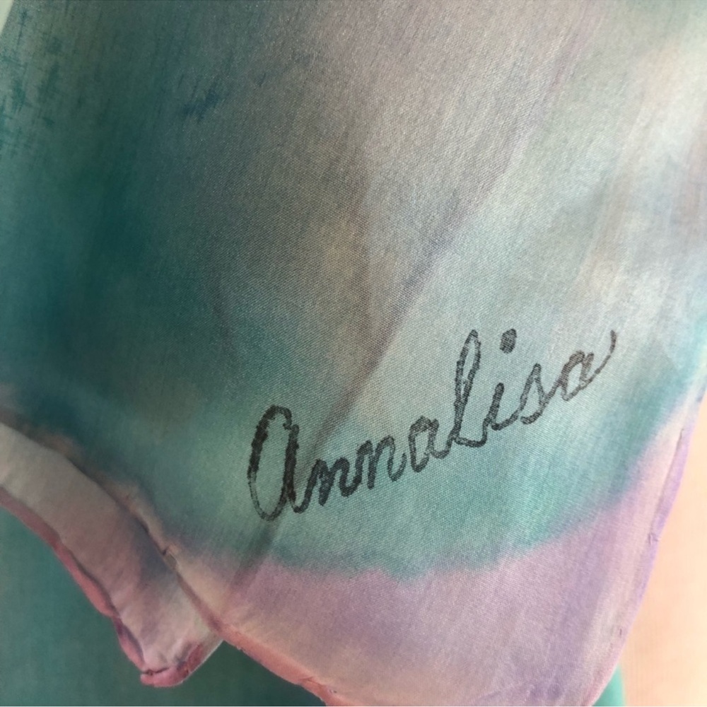 Authentic Vintage Annalisa  silk scarf - Picture 10 of 12